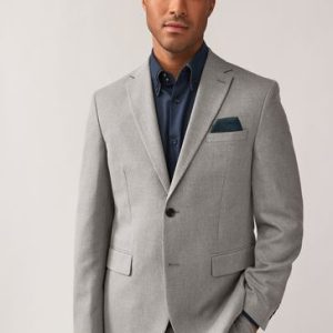 SYN282 Grey Regular Fit Textured Suit