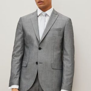 SYN289 Grey Regular Fit Two Button Suit