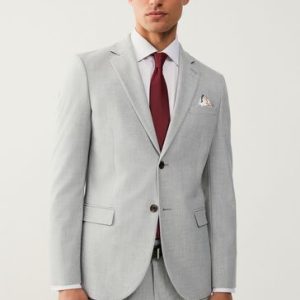 SYN284 Grey Slim Fit Motionflex Stretch Suit