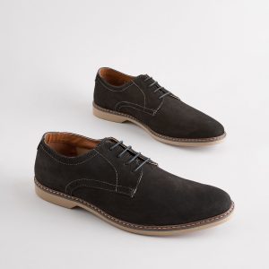 SYN366 Black Smart Casual Derby Shoes