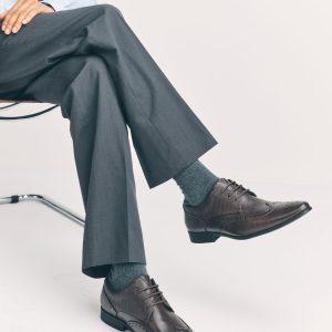 SYN382 Brown Wide Fit Brogue Shoes