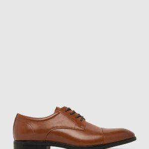 SYN373 Lace-Up Derby Brown Shoes