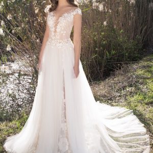 SYN236 Floral Blossom Beaded Wedding Dress
