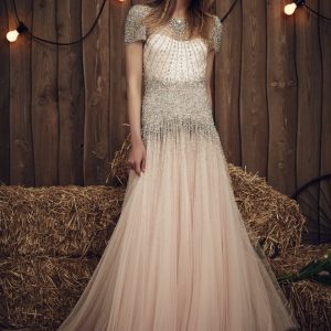 SYN242 Heavily Embellished Tulle Wedding Dress
