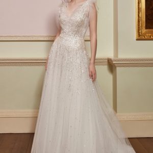 SYN250 Embellished V-Neck Ball Gown